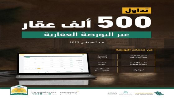 تداول 500 ألف عقار عبر البورصة العقارية “صدى الخبر”