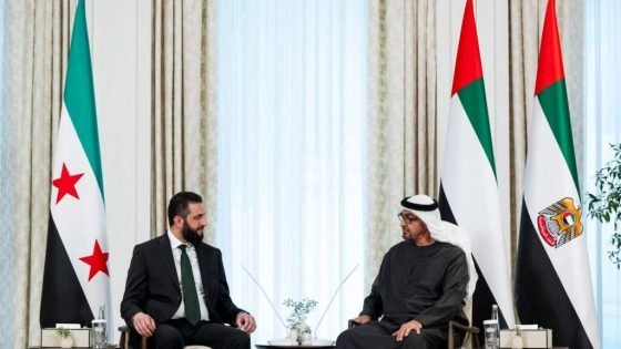 محمد بن زايد يستقبل الشرع ويؤكد دعم الإمارات لإعادة بناء سوريا “صدى الخبر”