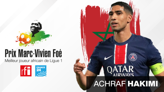 المغربي أشرف حكيمي يفوز بجائزة مارك فيفيان فوي لأفضل لاعب أفريقي بالدوري الفرنسي “صدى الخبر”